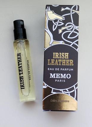 Парфюмированная вода унисекс memo paris irish leather 5 мл
