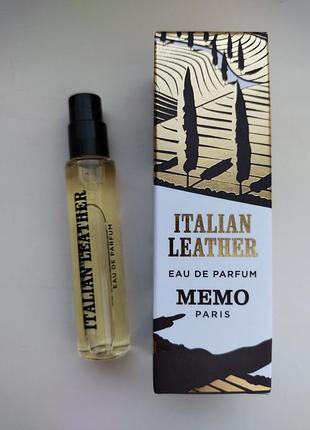 Парфюмированная вода унисекс memo paris italian leather 5 мл