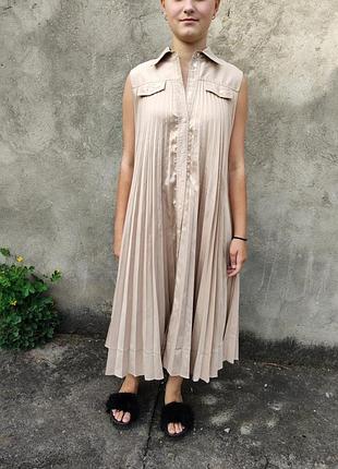 Плаття сукня пліссе можна вагітним міді гофре elie tahari