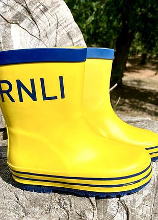 Дитячі гумові жовті чоботи 23 розмір | устілка 15 см.