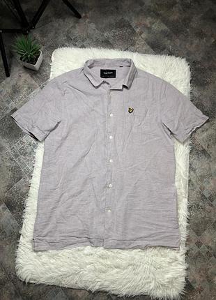 Чоловіча лляна сорочка на короткий рукав