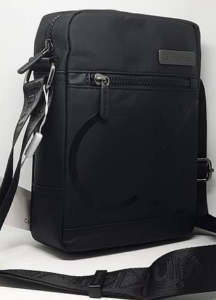 Качественная мужская сумка мессенджер calvin klein черная средняя класная барсетка для документов келвин кляйн
