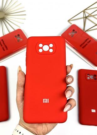 Силиконовый чехол для xiaomi poco x3 / x3 pro красный (14)