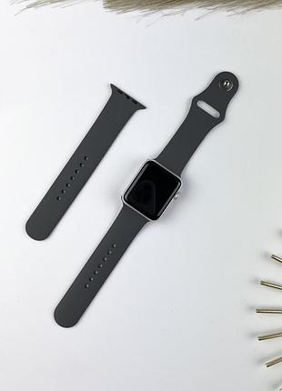 Силиконовый ремешок для apple watch 38 mm / 40 mm (s + m) dark grey (15)
