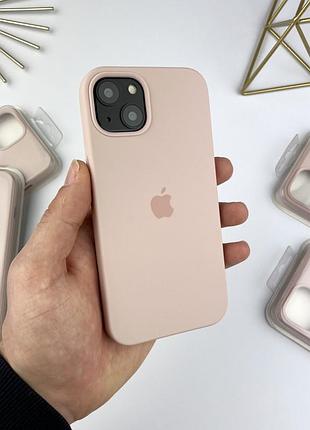 Силіконовий чохол на iphone 13 full із закритим низом pink sand (19)