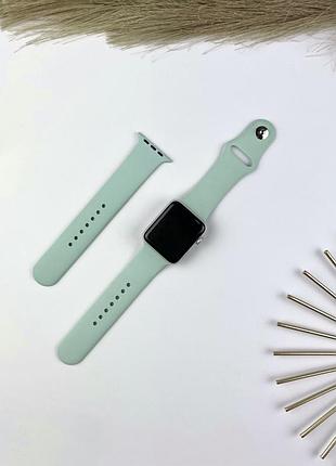 Силиконовый ремешок для apple watch 42 mm / 44 mm / 45 mm / 49 mm (s + m) turquoise (17)