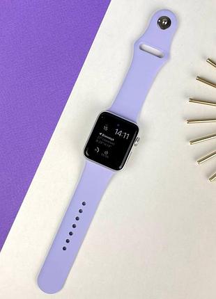 Ремешок apple watch band silicone one-piece 42 mm / 44 mm размер s/m light purple (39)