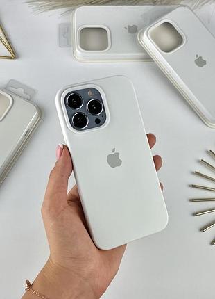 Силиконовый чехол на айфон 14 про макс c закрытым низом. silicone case for iphone 14 pro max белый (9)