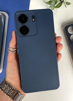 Силиконовый чехол для xiaomi redmi 13c 4g / poco c65 темно-синий (8)