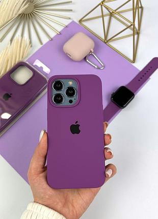 Силиконовый чехол на айфон 13 про макс c закрытым низом | iphone 13 pro max фиолетовый (43)