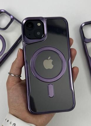 Чохол з magsafe для айфон 13. case for iphone 13 esthetic фіолетовий