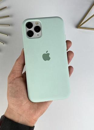 Силиконовый чехол на айфон 11 про с закрытым низом | iphone 11 pro бирюзовый (17)
