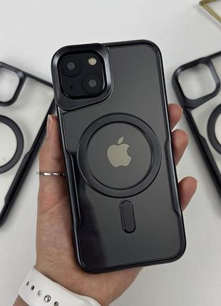 Чехол с magsafe для айфон 13. case for iphone 13 esthetic черный