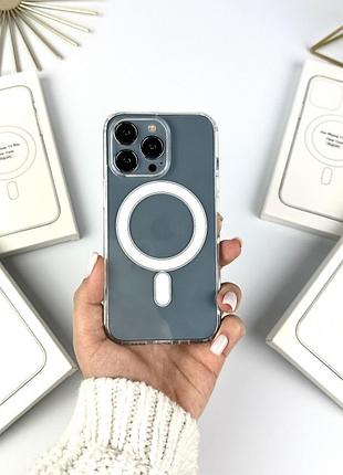 Прозрачный чехол clear case на iphone на айфон 13 pro with magsafe