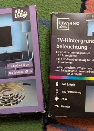 Подсветка для телевизора livarno home (led, 48 диодов, с пультом)
