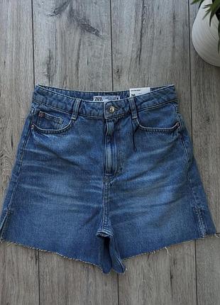 Сині джинсові шорти zara