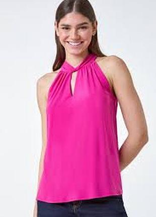 Нова рожева майка блуза з відкритими плечами від peacocks