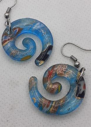Серьги муранское стекло