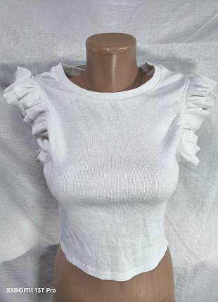 Женская майка в рубчик