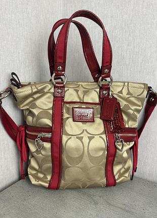 Нова сумка-тоут coach poppy signature