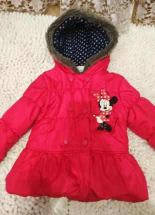 Зимняя,зимова куртка,курточка disney minnie mouse 4-5р