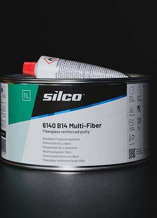 Шпаклівка поліефірна зі скловолокном silco 6140 b14 multi-fiber, 1л