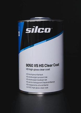 ​лак автомобільний стійкий до подряпин silco 9050 x5 hs clear coat 1л + затверджувач 0.5л