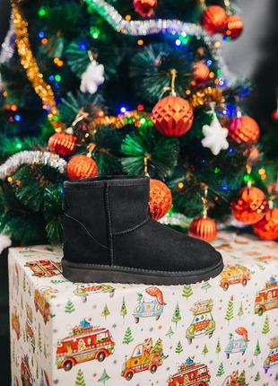 Ugg classic mini "black" 🆕 шикарні чоловічі уггі 🆕 купити накладений платіж3 фото