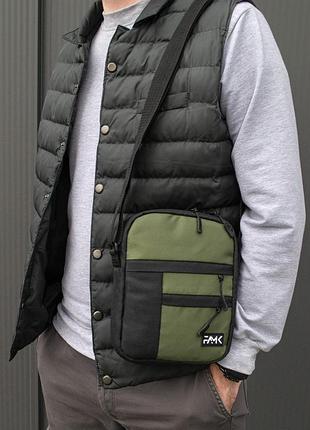 Сумка мессенджер (через плечо) wpm черный/хаки