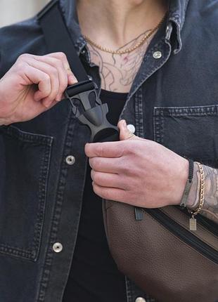 Бананка without diamond сrocodile brown 3