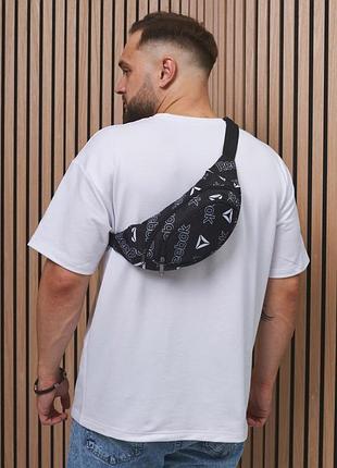 Бананка reebok чорна, білі лого (256685321)