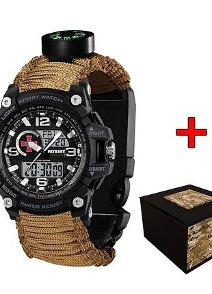 Patriot 012bksu зсу чорні паракордовий ремінець khaki + коробка