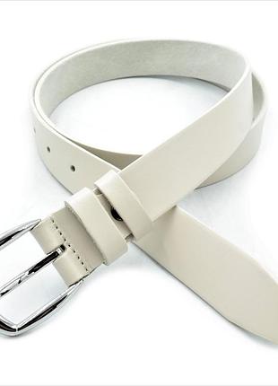Жіночий шкіряний ремінь 2,8 х 115-120 см weatro колір бежевий zhin-ua-28k-013