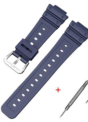 Ремінець для casio g-shock ga-2100/2110 dark blue si