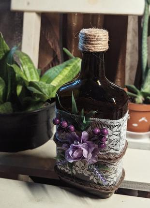 Бутылка, банка, ваза ручной работы, handmade  на подарок1 фото