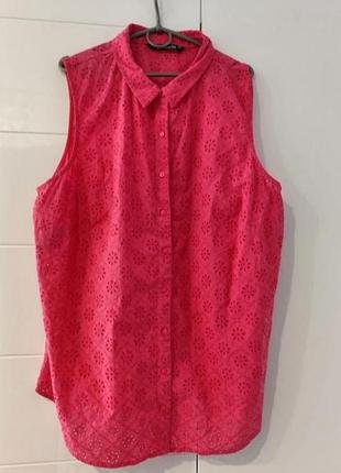 Блуза, сорочка жіноча bonmarche прошва. натуральна тканина хорошої якості котон.