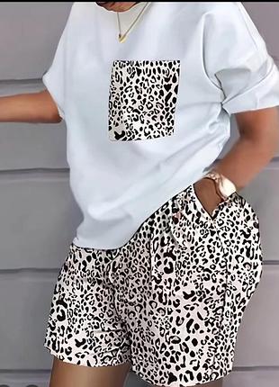 Літній жіночий костюм  великого розміру 5xl 
футболка з шортами #фабричний китай