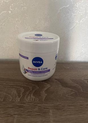 Крем для обличчя та тіла nivea repair care банка