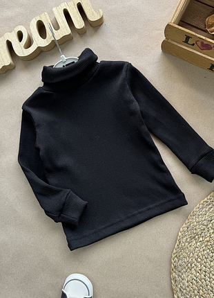 Гольф рубчик начес черный 98-116