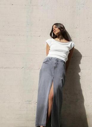 Юбка длинная, юбка джинсовая zara