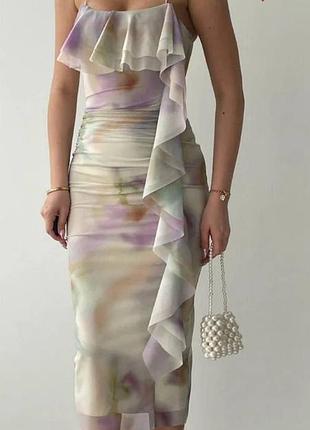 Сукня, плаття zara з воланами