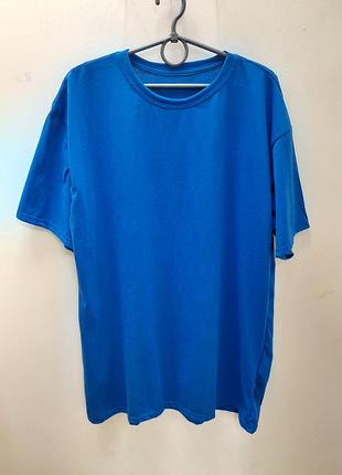 Футболка мужская синяя с-9908 размеры: 4xl, 5xl, 6xl