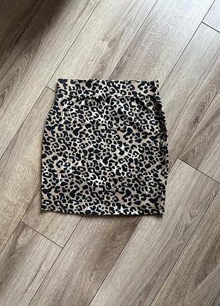 Трендова юбка, спідниця леопардова