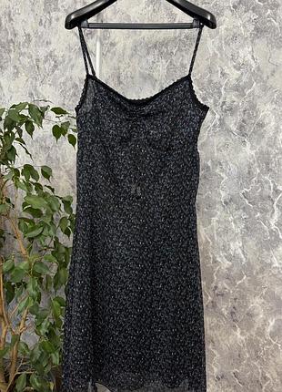 Сукня міді сарафан плаття на бретельках сукня в квітковий принт blue motion