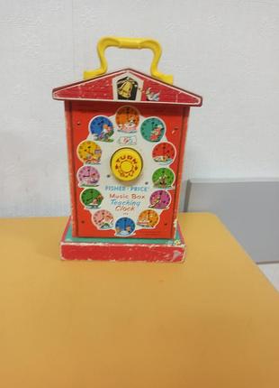 Винтажная музыкальная шкатулка fisher price 1968 года,