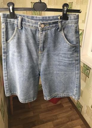 Джинсовые шорты бермуды