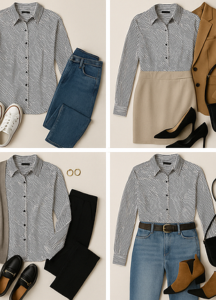 Шёлковая натуральная лёгкая базовая блуза с интересным рукавом