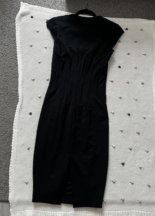 Сукня футляр з корсетом чорна karen millen