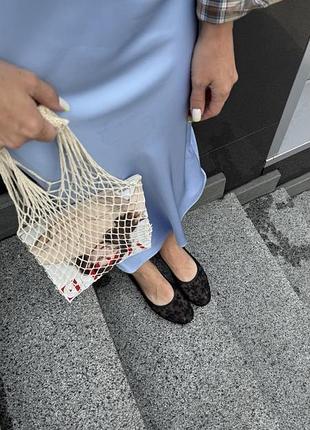 Балетки женские, черные