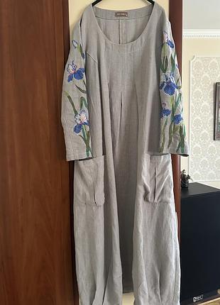 Сукня вишиванка льон